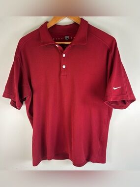 Nike Golf Mens Sphere Dry Polo Shirt Sz M The Classics Short Sleeve Burgundy EUC